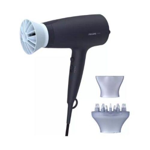 Philips Hair Dryer BHD360/20 2100 W, Number of temperature settings 6, Ionic function, Diffuser nozzle, Black/Blue