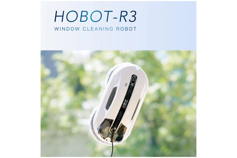 Langų valymo robotas Hobot R3 ant lango