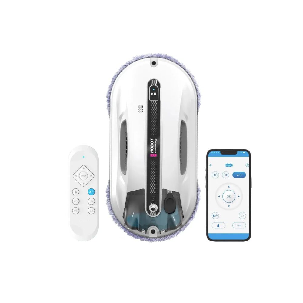 Langų valymo robotas Hobot R3 baltame fone