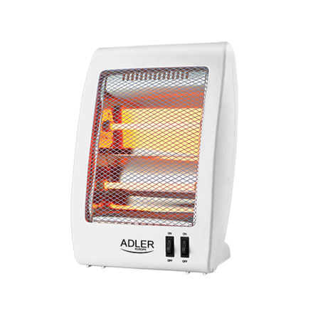 Adler Heater AD 7709 Halogen Heater, 800 W, Number of power levels 2, White