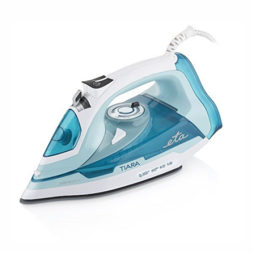 ETA Tiara II  Blue, 2200 W, Steam Iron, Continuous steam 40 g/min, Steam boost performance 120 g/min, Anti-drip function, Anti-scale system, Vertical steam function, Water tank capacity 450 ml