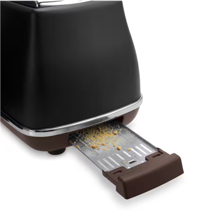 Delonghi Toaster CTOV 2103.BK+BW Power 900 W, Number of slots 2, Housing material Stainless steel, Black