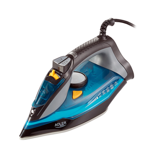 Adler Iron AD 5032 Blue/Grey, 3000 W, Steam Iron, Continuous steam 45 g/min, Steam boost performance 80 g/min, Water tank capacity 350 ml