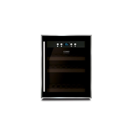 Caso Wine cooler WineSafe 12 Energy efficiency class G, Free Standing, Bottles capacity Up to 12 bottles, Cooling type Compressor technology, Black