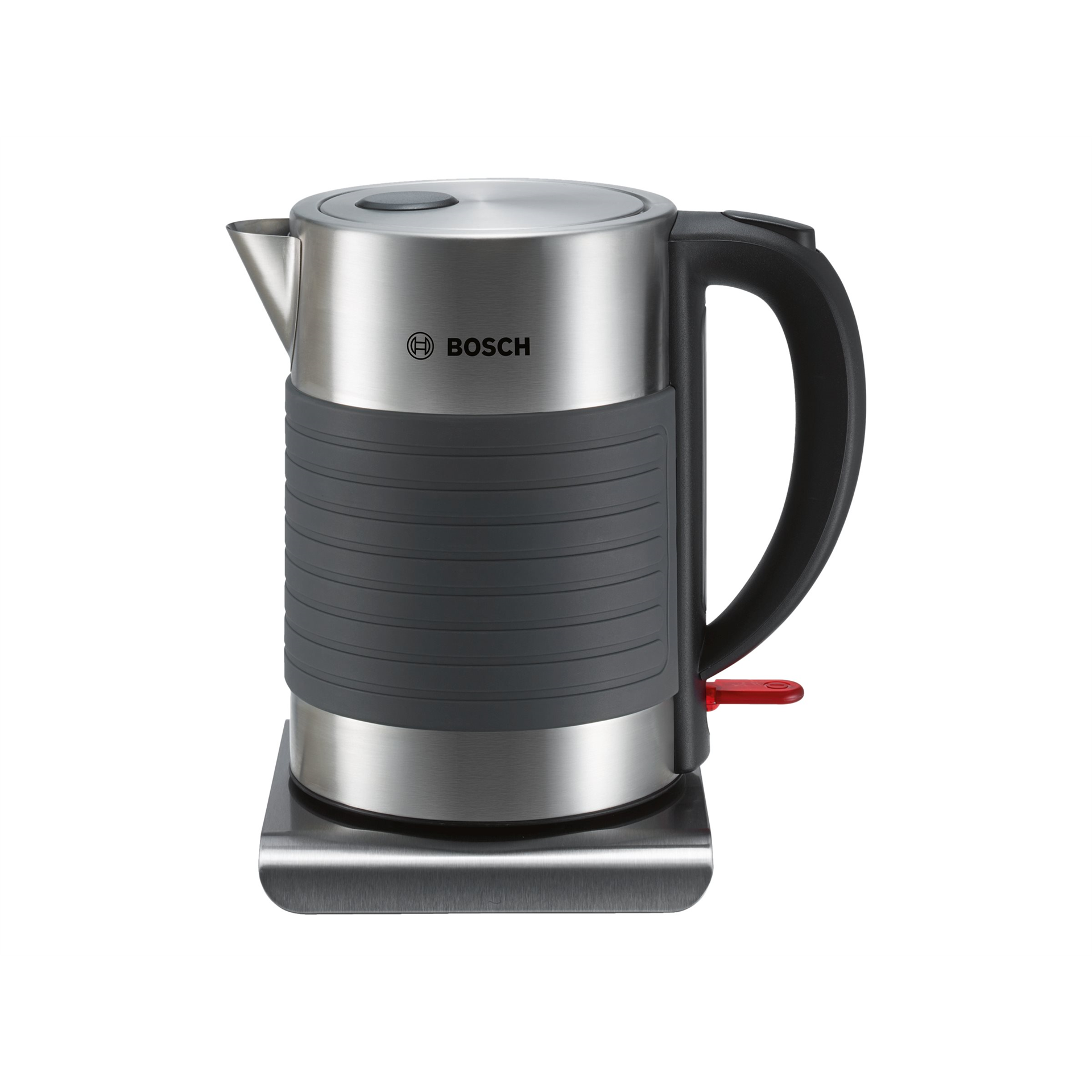 Bosch TWK7S05 Standard kettle, Stainless steel/Plastic, Grey, 2200 W, 360° rotational base, 1.7 L