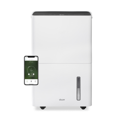 Duux Dehumidifier Bora Power 420 W, Suitable for rooms up to 40 m², Suitable for rooms up to 50 m³, Water tank capacity 4 L, White, Humidification capacity 20 ml/hr