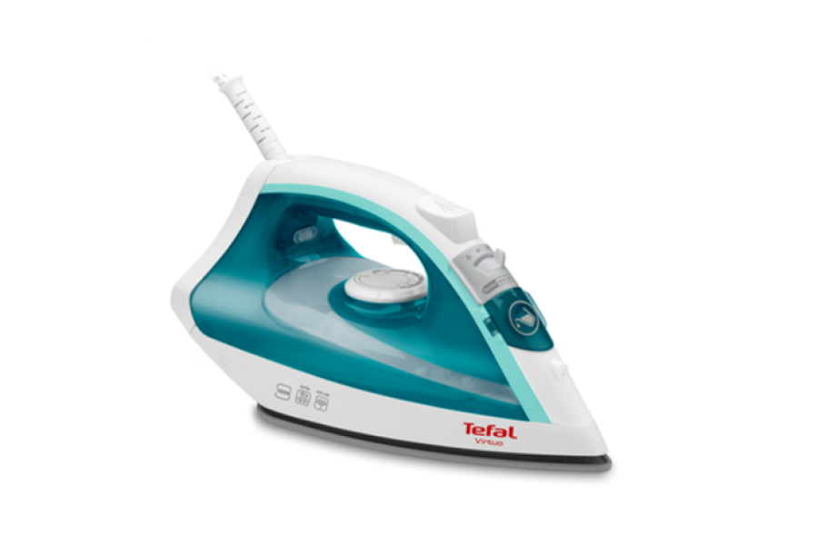 TEFAL Steam Iron FV1710 Steam Iron, 1800 W, Water tank capacity 200 ml, Continuous steam 24 g/min, Steam boost performance 80 g/min, White/Green