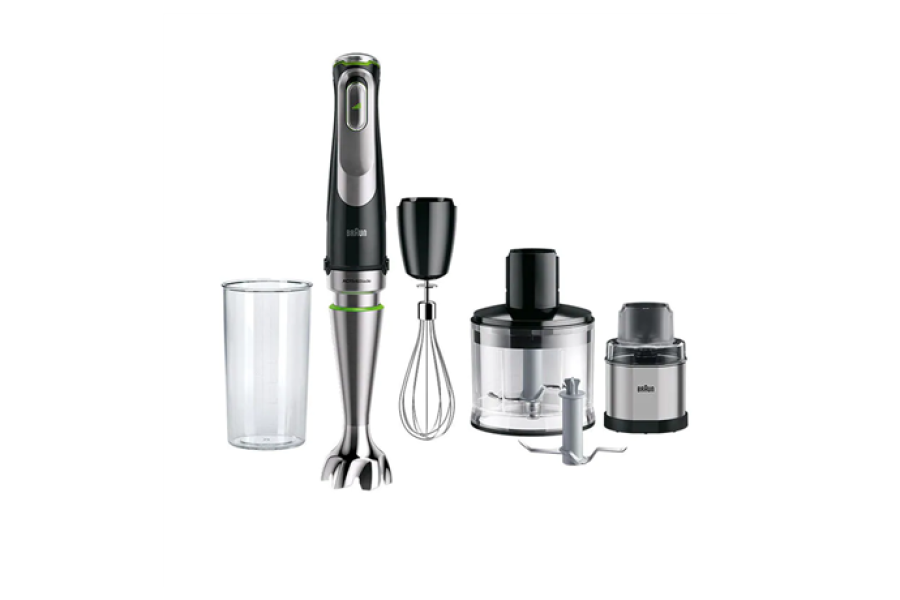 Braun Hand Blender MQ9138XI MultiQuick 9 1200 W, Number of speeds 3, Chopper, Ice crushing, Black/Stainless Steel