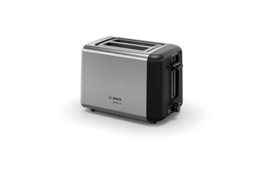 Bosch DesignLine Toaster TAT3P420 Power 970 W, Number of slots 2, Housing material  Stainless steel, Stainless steel/Black