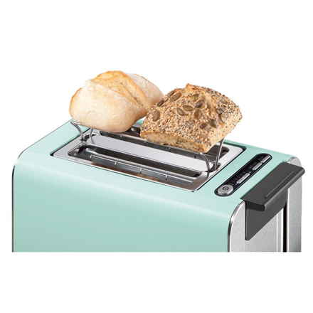 Bosch Styline Toaster TAT8612  Power 860 W, Number of slots 2, Housing material Stainless Steel, Green