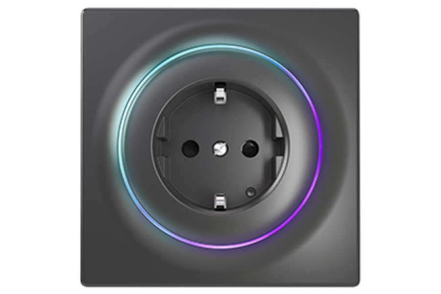 FIBARO Walli Outlet type F, Black Z-Wave EU