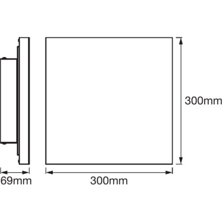 Ledvance SMART+ WiFi Planon Frameless Square  RGBW  20W 110° 3000-6500K 300x300mm, White