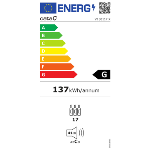 CATA Wine Cooler VINOTECA VI 30117 X Energy efficiency class G, Built-in, Bottles capacity 17