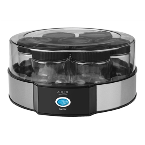 Adler Yogurt Maker AD 4476 Capacity 7x0.2 L, Stainless steel/Black