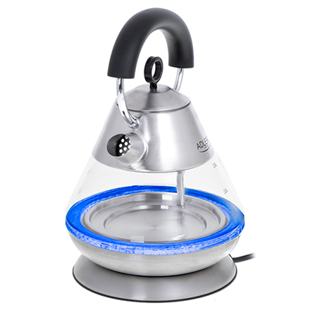 Adler Kettle AD 1282 Electric, 1850 W, 1.5 L, Glass/Stainless steel, 360° rotational base, Inox