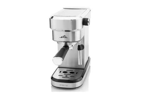 ETA Espresso coffee maker ETA218090000 Stretto Pump pressure 15 bar, Built-in milk frother, Ground, 1350 W, Stainless steel