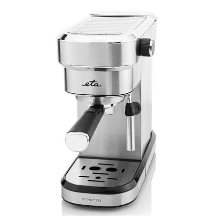 ETA Espresso coffee maker ETA218090000 Stretto Pump pressure 15 bar, Built-in milk frother, Ground, 1350 W, Stainless steel