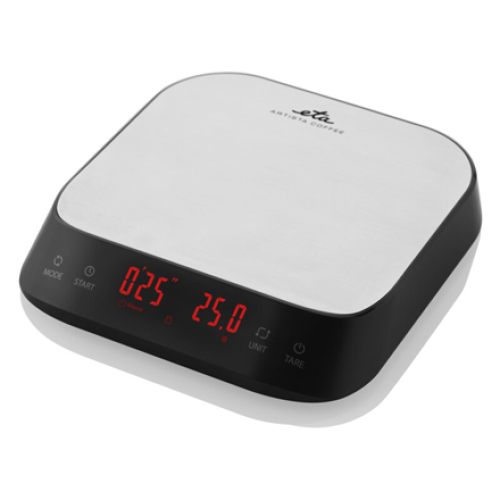 ETA Kitchen scales ETA877790000 Artista Maximum weight (capacity) 3 kg, Graduation 1 g, Display type LED, Integrated timer, Silver
