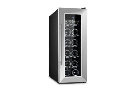ETA Wine Cooler ETA978290010F Energy efficiency class F, Free standing, Bottles capacity 12, Cooling type Thermoelectric, Black/Silver