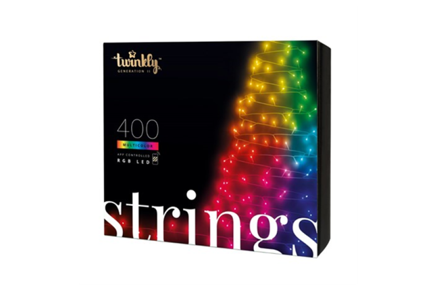 Twinkly strings 400L 4,3mm RGB Twinkly Strings Smart LED Lights 400 RGB (Multicolor), 32m, Black wire RGB – 16M+ colors