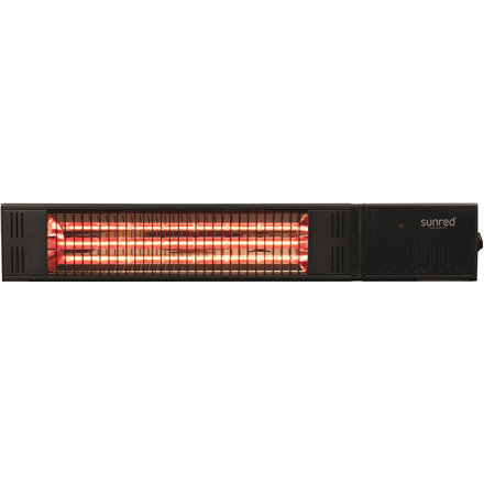 SUNRED Heater RDS-15W-B, Fortuna Wall  Infrared, 1500 W, Black, IP55