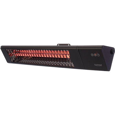 SUNRED Heater PRO25W-SMART, Triangle Dark Smart Wall Infrared, 2500 W, Black, IP55