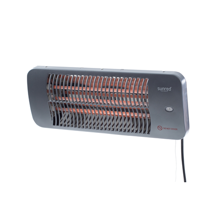 SUNRED Heater LUG-2000W, Lugo Quartz Wall  Infrared, 2000 W, Grey, IP24