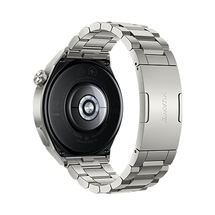 Huawei WATCH GT 3 Pro (46 mm) Smart watch, GPS (satellite), AMOLED, Touchscreen, Heart rate monitor, Activity monitoring 24/7, Waterproof, Bluetooth, Titanium Gray Case with Titanium Strap, Odin-B19M
