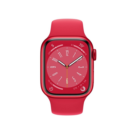 Apple Watch Series 8 MNJ23UL/A	 41mm, Smart watches, GPS (satellite), Retina LTPO OLED, Touchscreen, Heart rate monitor, Waterproof, Bluetooth, Wi-Fi, eSIM, Red, Red