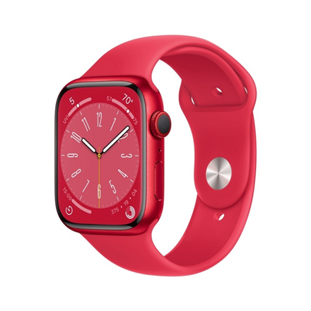 Apple Watch Series 8 MNKA3UL/A	 45mm, Smart watches, GPS (satellite), Retina LTPO OLED, Touchscreen, Heart rate monitor, Waterproof, Bluetooth, Wi-Fi, eSIM, Red, Red