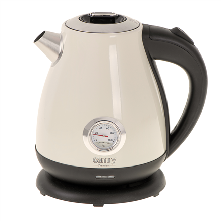 Camry Kettle with a thermometer CR 1344 Electric, 2200 W, 1.7 L, Stainless steel, 360° rotational base, Cream