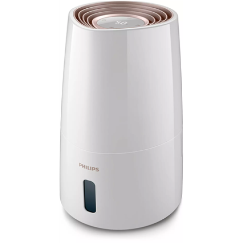Philips HU3916/10 Humidifier, 25 W, Water tank capacity 3 L, Suitable for rooms up to 45 m², NanoCloud technology, Humidification capacity 300 ml/hr,  White/Rose gold