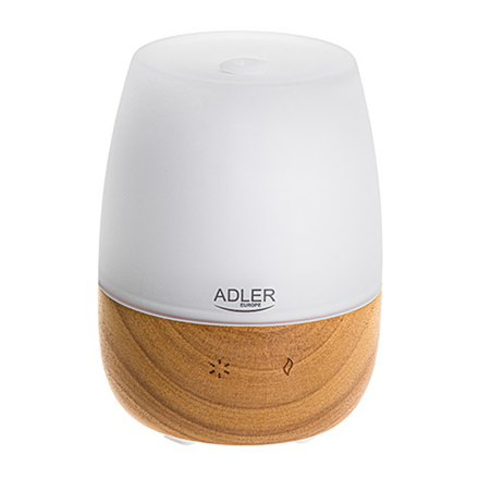 Adler Ultrasonic Aroma Diffuser AD 7967 Ultrasonic, Suitable for rooms up to 25 m², Brown/White