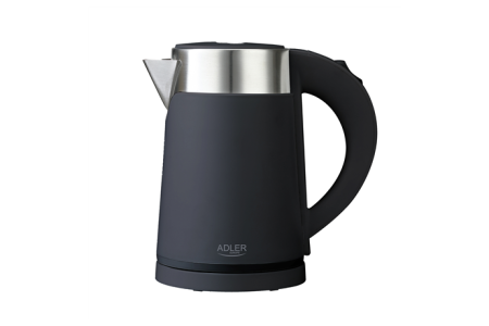 Adler Kettle  AD 1372 Electric, 800 W, 0.6 L, Plastic/Stainless steel, 360° rotational base, Black