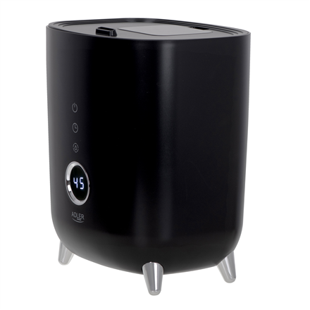 Adler AD 7972 Humidifier, 23 W, Water tank capacity 4 L, Suitable for rooms up to 35 m², Ultrasonic, Humidification capacity 150-300 ml/hr, Black
