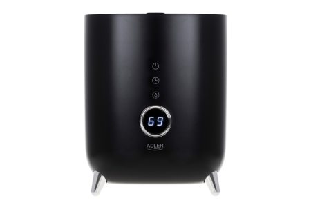 Adler AD 7972 Humidifier, 23 W, Water tank capacity 4 L, Suitable for rooms up to 35 m², Ultrasonic, Humidification capacity 150-300 ml/hr, Black