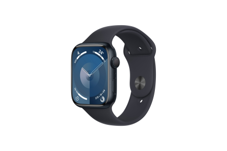 Apple Watch Series 9 GPS 45mm Midnight Aluminium Case with Midnight Sport Band - S/M