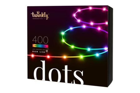 Twinkly Dots Smart LED Lights 400 RGB (Multicolor), 20m, Transparent wire