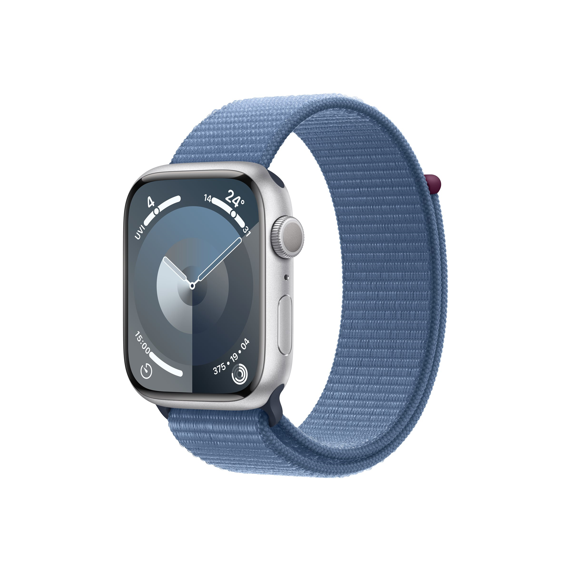 Apple Apple Watch Series 9 GPS 45mm Silver Aluminium Case with Winter Blue Sport Loop