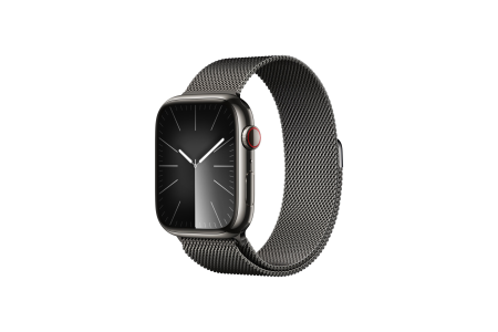 Apple Apple Watch Series 9 GPS + Cellular 45mm Graphite Stainless Steel Case with Graphite Milanese Loop