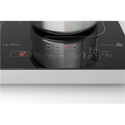 Caso Hob ProGourmet 3500  Number of burners/cooking zones 2 Sensor touch display Black Induction