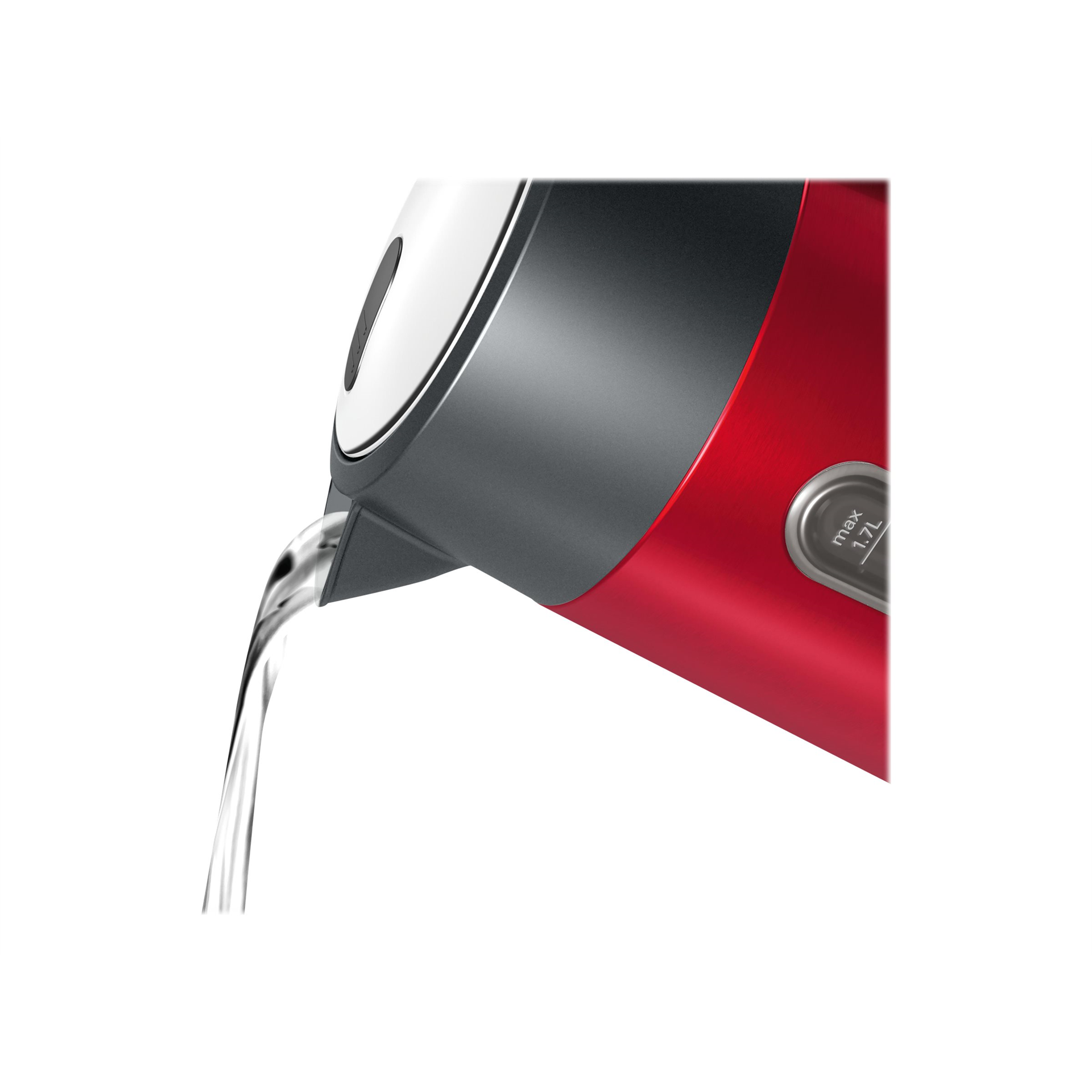 Bosch Kettle DesignLine TWK4P434 Electric 2400 W 1.7 L Stainless steel 360° rotational base Red/Black