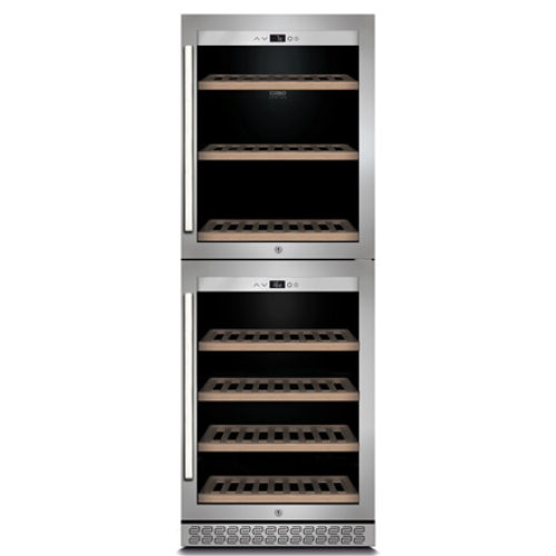 Caso Wine cooler WineChef Pro 126-2D Energy efficiency class G Free standing Bottles capacity Up to 126 bottles Cooling type  Compressor technology Stainless steel