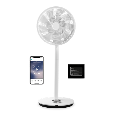 Duux Smart Fan Whisper Flex Smart with Battery Pack Stand Fan Timer Number of speeds 26 2-22 W Oscillation Diameter 34 cm White