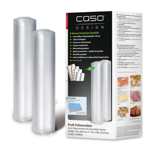 Caso Foil rolls 01222 2 units Dimensions (W x L) 30 x 600 cm Ribbed