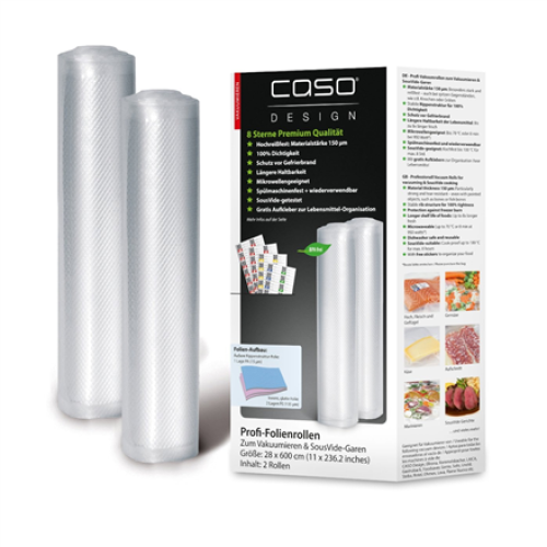 Caso Foil rolls 01223 2 units Dimensions (W x L) 28 x 600 cm Ribbed