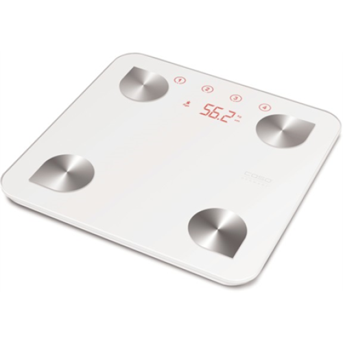Svarstyklės Caso Electronic Maksimalus svoris (talpa) 150 kg Tikslumas 100 g Kūno masės indekso (KMI) matavimas White