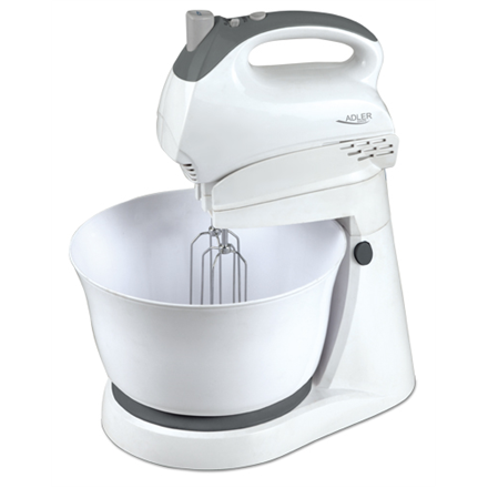 Adler Mixer AD 4202 Mixer with bowl 300 W Number of speeds 5 Turbo mode White