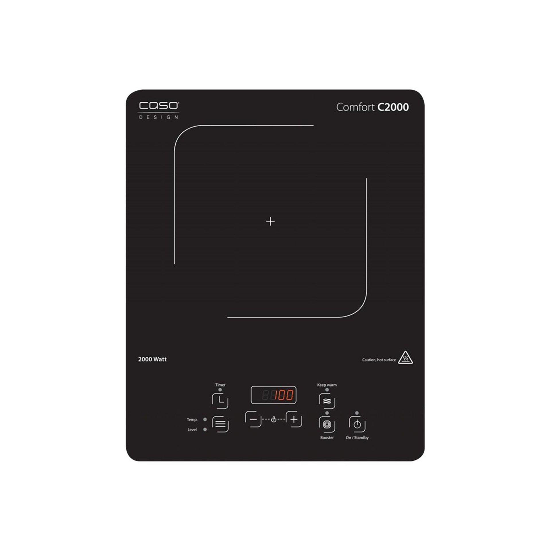 Caso Free standing table hob Comfort C2000 Number of burners/cooking zones 1 Sensor Black Induction