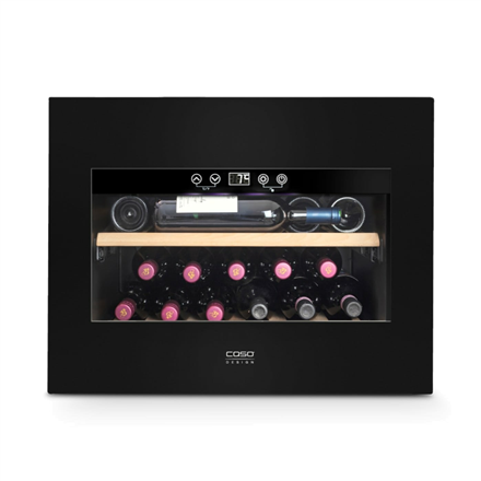 Caso Wine Cooler WineDeluxe E 18 Energy efficiency class G Built-in Bottles capacity 18 bottles Cooling type Compressor technology Black